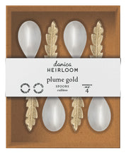 Load image into Gallery viewer, Plume Gold Spoons - Set of 4
