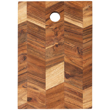 Load image into Gallery viewer, Acacia Chevron Serving Board - 10&quot;
