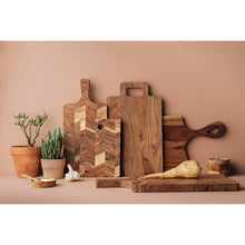Load image into Gallery viewer, Acacia Chevron Serving Board - 10&quot;
