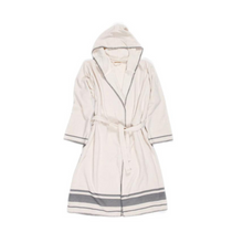 Load image into Gallery viewer, Hawthorne Hooded Terry Robe - Natural/Grey
