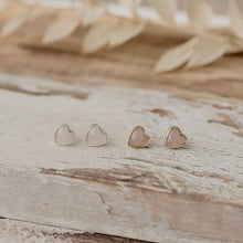 Load image into Gallery viewer, Heart Of Stone Studs - Rose Quartz
