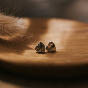 Heart Of Stone Studs - Labradorite