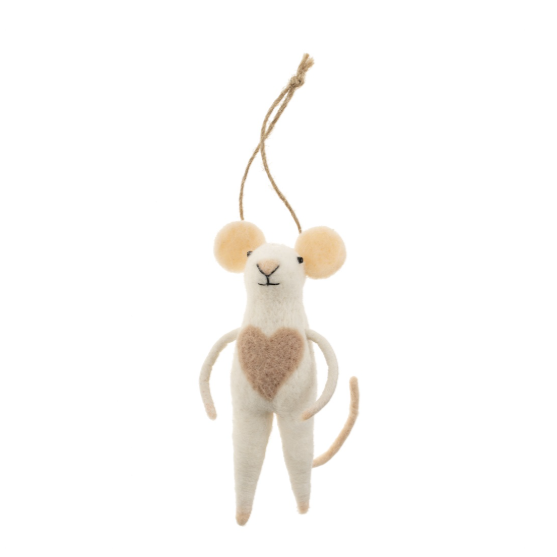 Heartful Mouse Holiday Ornament