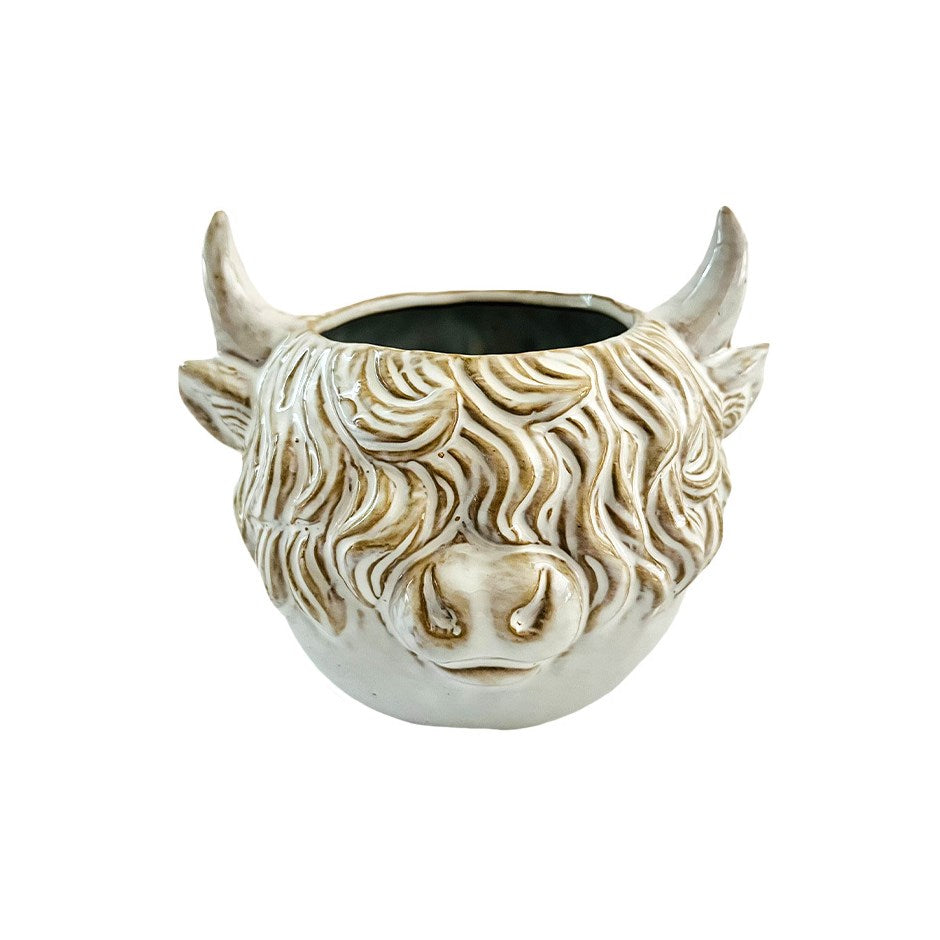 Highland Cow Head Planter