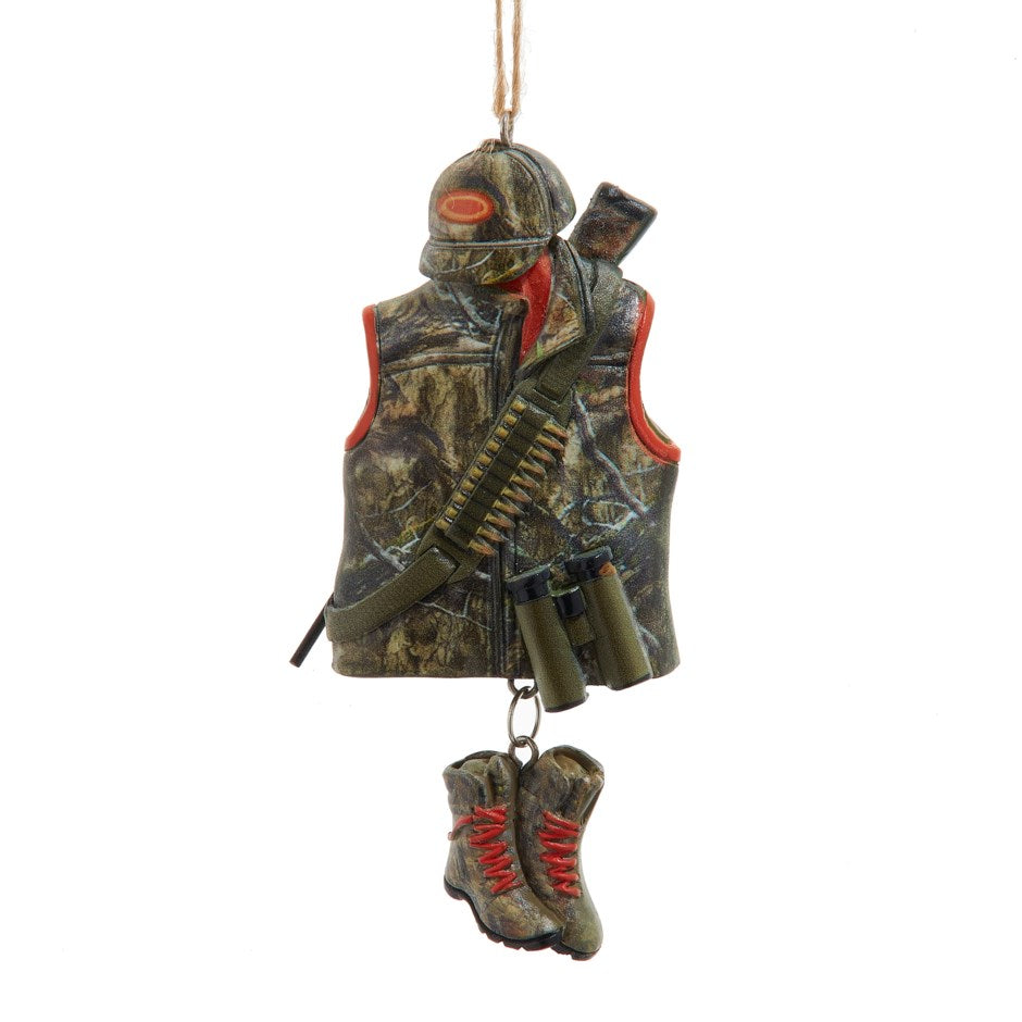 Hunting Vest,Hat & Boots Ornament