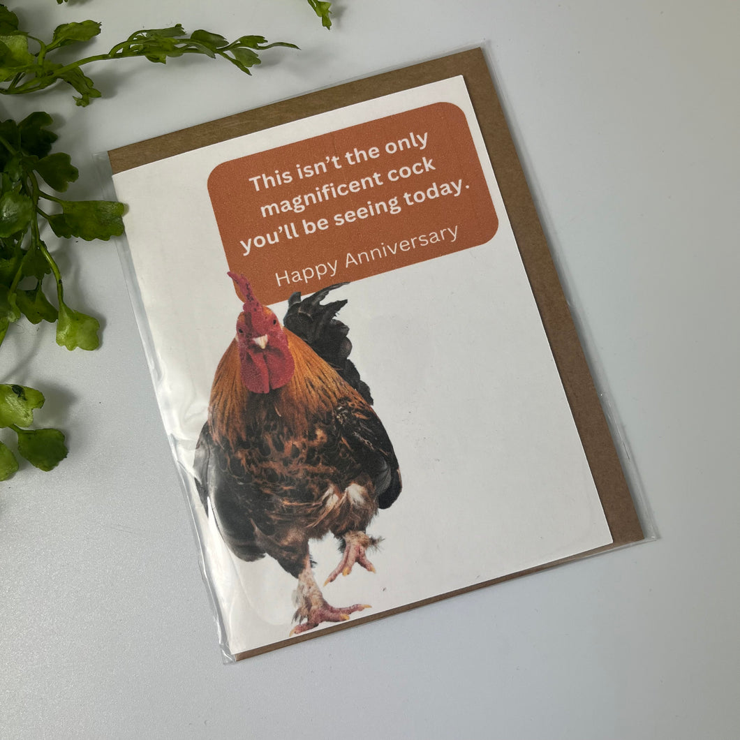 Magnificent Cock, Anniversary Card