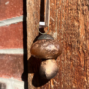 Glass Mushroom Ornament, Blush