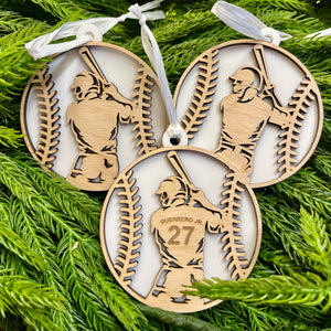 Personalized Christmas Ornament - Baseball