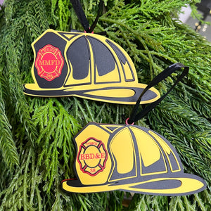 Personalized Firefighter Hat Ornament