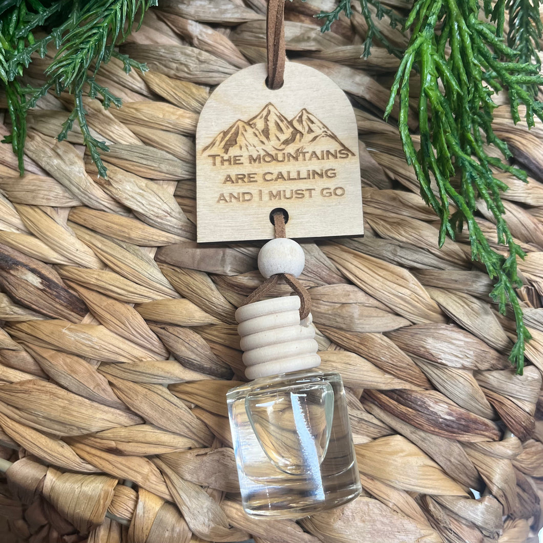 Car Air Freshener - The Mountains Are Calling
