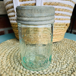 Vintage Crown Mason Jar