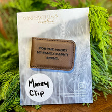 Load image into Gallery viewer, Engraved Leatherette Money Clip
