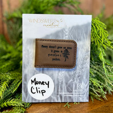 Load image into Gallery viewer, Engraved Leatherette Money Clip

