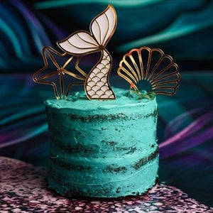Mermaid Cake Topper - Set of 3