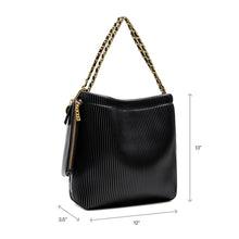 Load image into Gallery viewer, Isabella Shoulder Bag - Black Pleated

