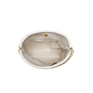 Isabella Shoulder Bag - Coconut Cream Pleated