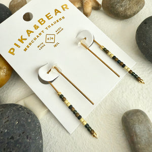 Indurata Beaded Bended Wire Earrings - Cauchon