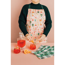 Load image into Gallery viewer, Christmas Apron &amp; Dishtowel Set - Holiday Spirits

