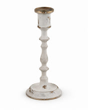 Load image into Gallery viewer, Vintage Brass Candle Stick - Distressed White
