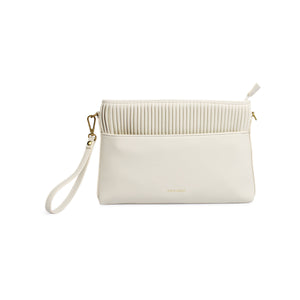 Jaelyn Pouch - Coconut Cream Pleated