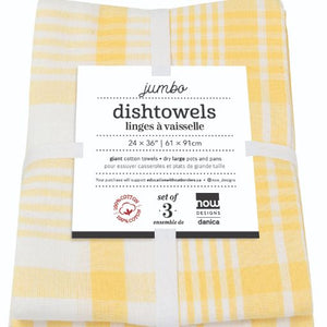 Jumbo Dishtowels Set of 3 - Lemon