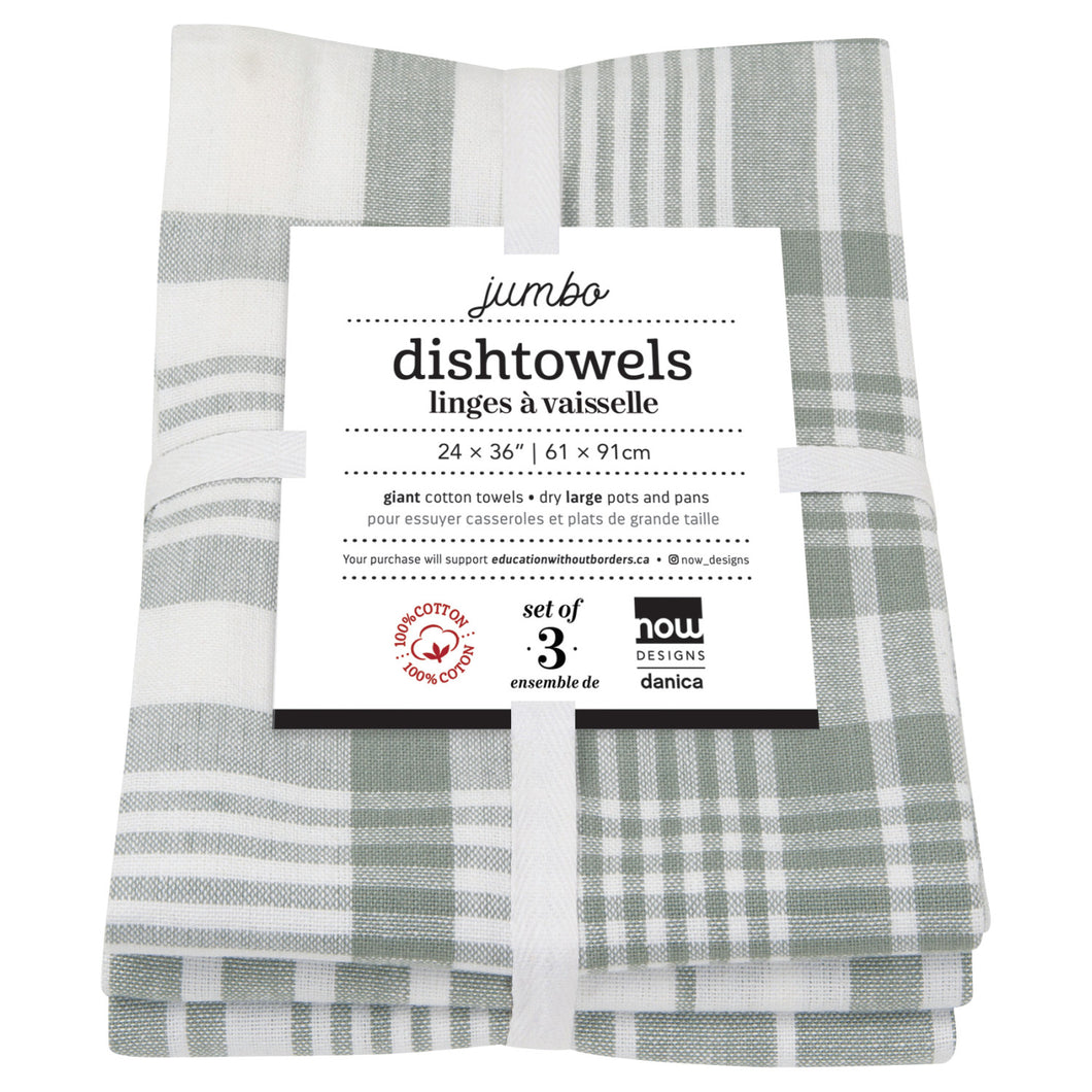 Jumbo Dishtowels Set of 3 - London Grey