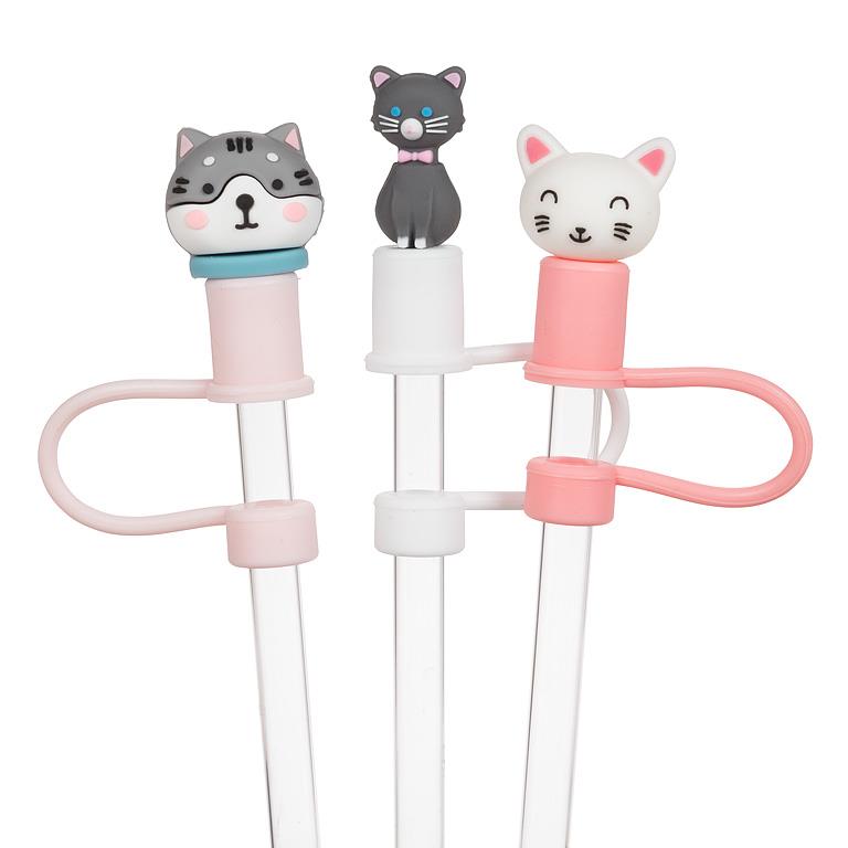 Jumbo Straw with Cat Cap