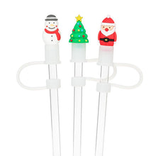 Load image into Gallery viewer, Jumbo Straw with Holiday Cap
