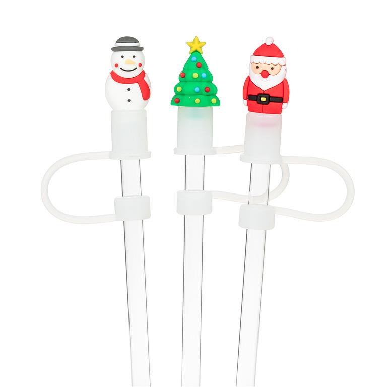 Jumbo Straw with Holiday Cap