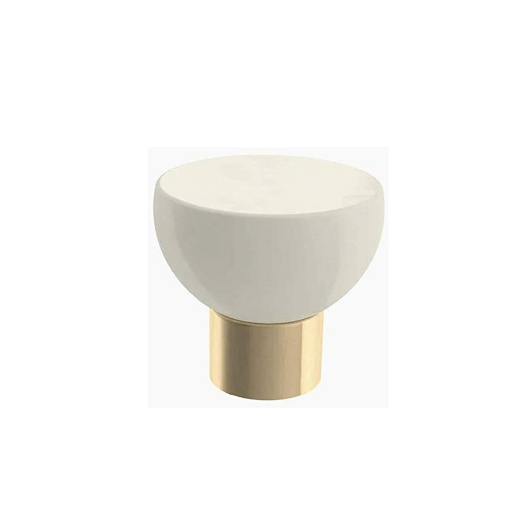 Modern Ceramic knob - Champagne Bronze/ Ivory