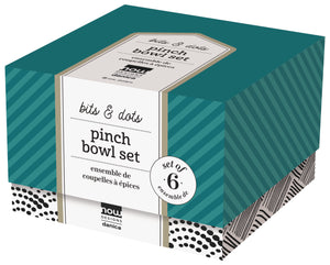 Bits & Dots Pinch Bowl Set - Black