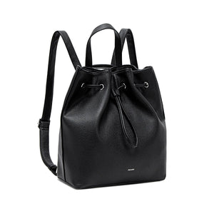 Leah Backpack - Black Pebbled