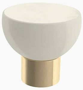 Modern Ceramic knob - Champagne Bronze/ Ivory