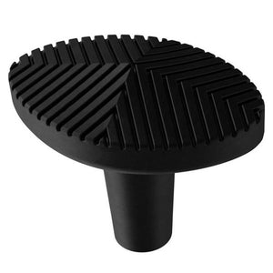 Knob - Modern Herringbone, Flat Black