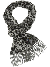 Load image into Gallery viewer, Leopard Print Cashmink Scarf - Grey
