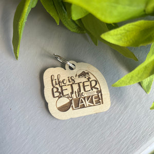 Life Is Better At The Late, Fish Key Tag