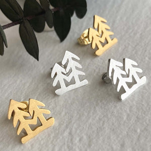 Lodge Pole Tall Tree Stud Earrings