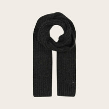 Load image into Gallery viewer, Loevenich Knitted Scarf with Ribbed Pattern - Charcoal
