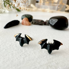 Load image into Gallery viewer, Lugosi Porcelain Bat Stud Earrings
