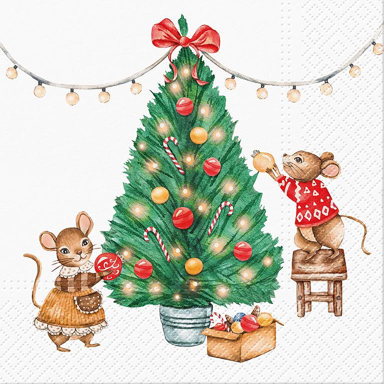 Luncheon Napkins - Tiny Christmas