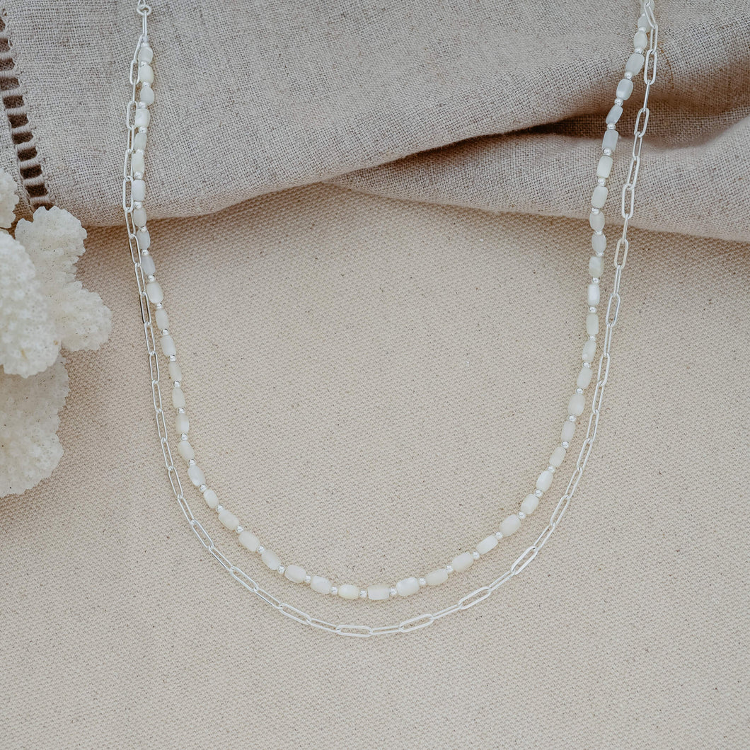 Mary Necklace - Mother of Pearl