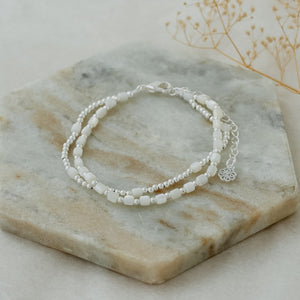 Meredith Bracelet, Mother of Pearl - Silver