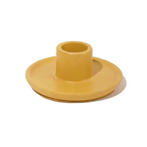 Mesa Concrete Candlestick Holder - Canary