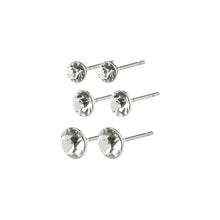 Load image into Gallery viewer, Millie Earrings, Crystal - Silver
