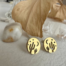 Load image into Gallery viewer, Mojave Night Desert Stud Earrings - Gold
