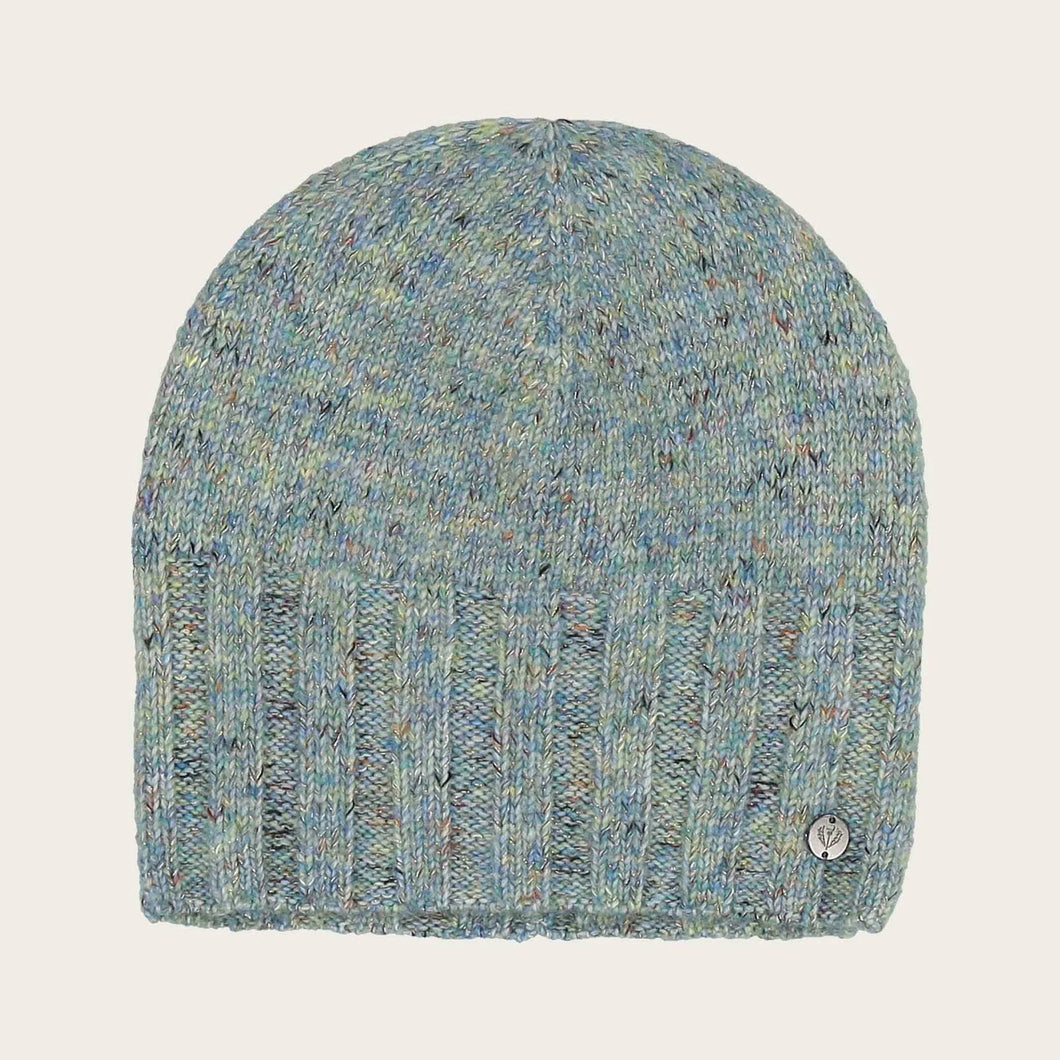 Mottled Knitted Hat with Glitter - Neo Mint