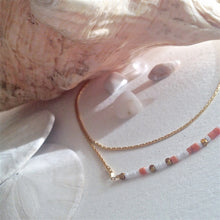 Load image into Gallery viewer, Thomson Hand Cut Heishi Bead Double Strand Necklace - Peach Palette
