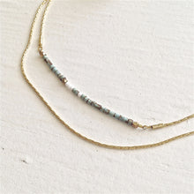 Load image into Gallery viewer, Thomson Hand Cut Heishi Bead Double Strand Necklace - Turquoise Palette
