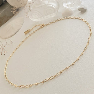 Donostia Textured Paperclip Chain Necklace