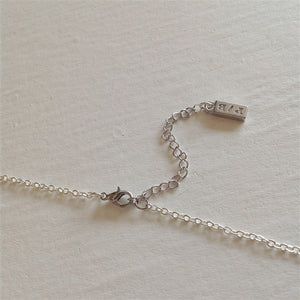 Knyosis Evil Eye Charm Necklace with Zircon Baguettes